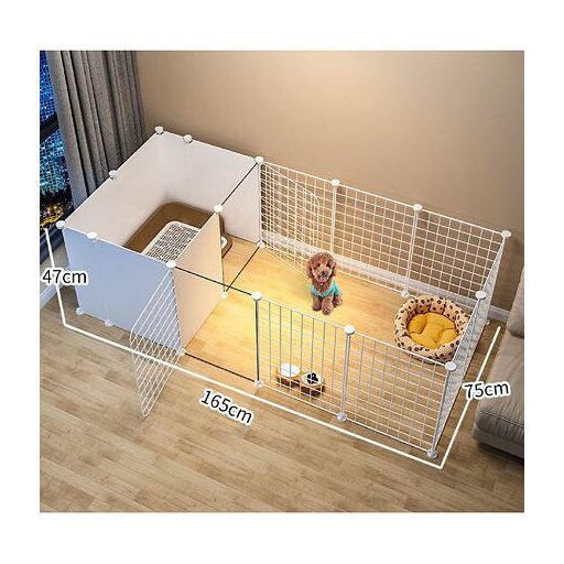 Amigo pet fence cage white packaging 1 pc