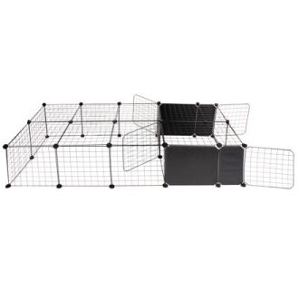 Block pet fence cage black packaging 1 pc