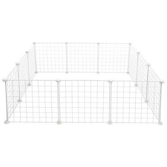 Bucky pet fence cage white packaging 1 pc