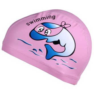 Dolphin children's swimming cap pink packaging 1 pc