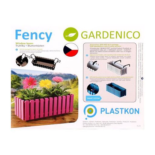 Fency ablakláda fehér, 50 cm hosszú