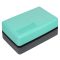 Yoga Block Duo foam block green-anthracite height/width 10 cm