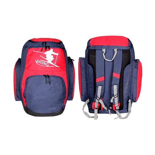 Sícipő táska sícipő és sisak táska sötétkék-piros csomagolás 1 db