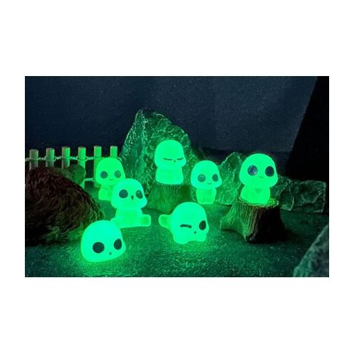 Alien világító díszek 10 db zöld csomagolásban 1 szett