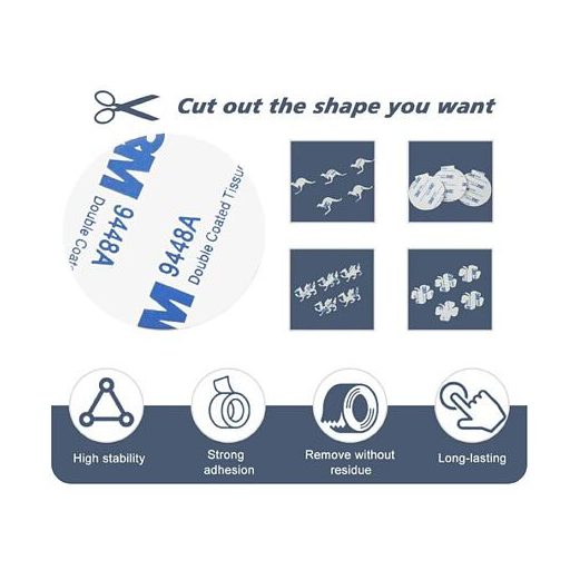 3M Fix Plates öntapadós matricák 4 db fehér csomagolás 1 szett