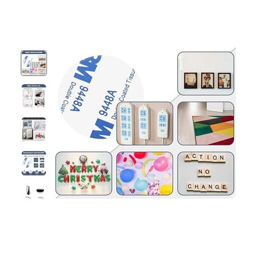 3M Fix Plates öntapadós matricák 4 db fekete csomagolás 1 szett