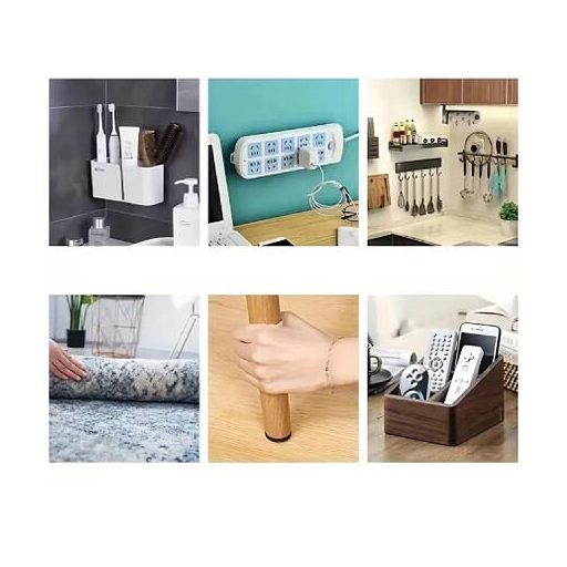 3M Fix Plates öntapadós matricák 4 db fekete csomagolás 1 szett