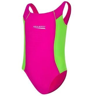   Luna lányka fürdőruha rózsaszín-zöld ruha 116-os méret