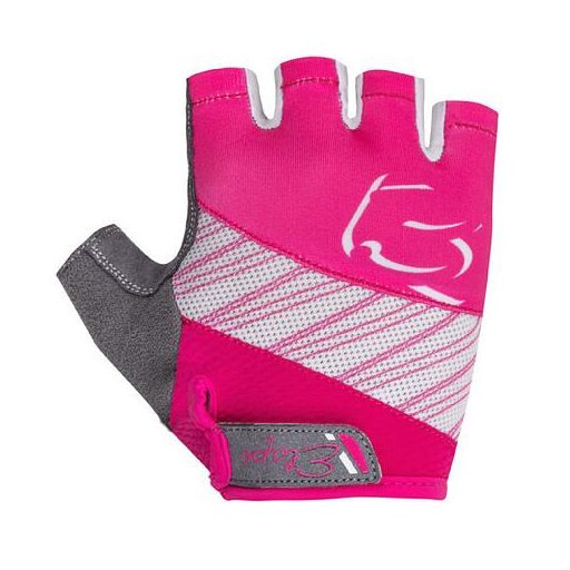 Simple gyerek kerékpáros kesztyű rózsaszín-fehér ruházat 5-6-os méret