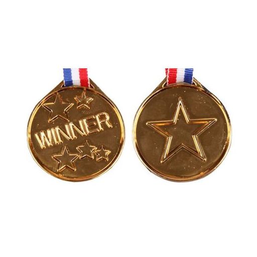 Győztes bronz gyermekérem szalagos csomagolásban 1 db