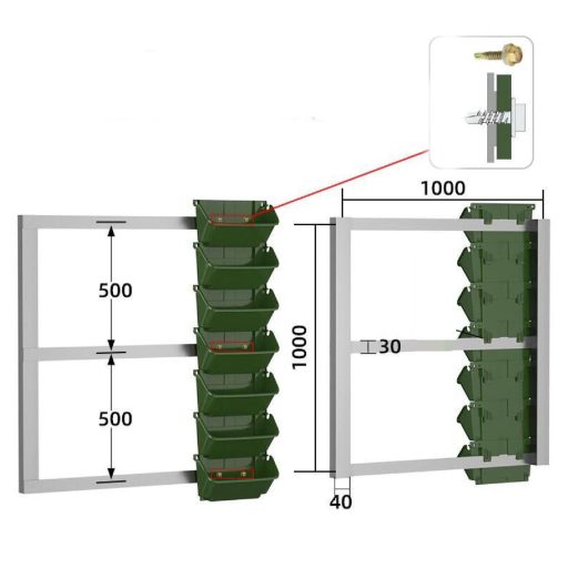 Wallnet Set wall irrigated planter set packaging 1 set