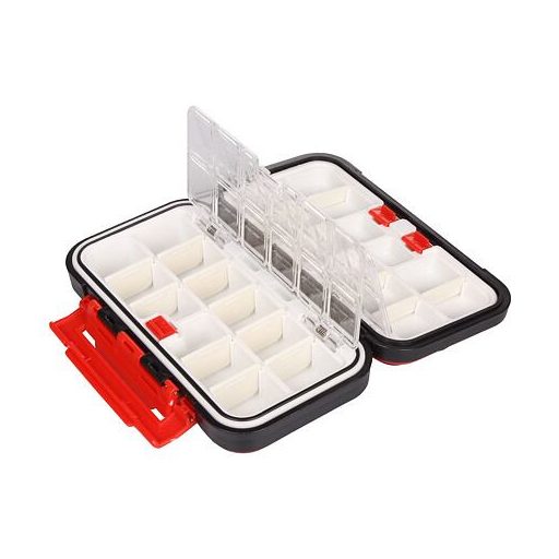 Horgászfelszerelés-tároló doboz, fekete csomagolás, 1 db