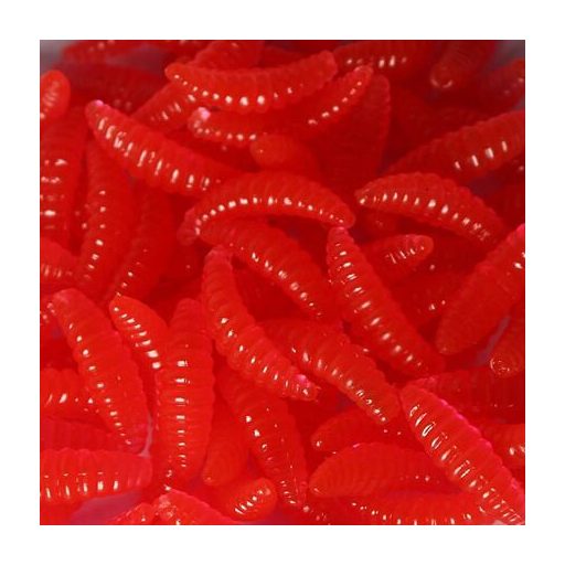 Csali Soft Worms kenyérkukac 50 db piros csomagolás 1 szett