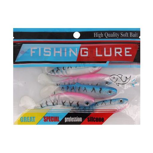 Gumicsalik 12 horgász gumicsalik 5 db-os csomagolás 1 szett