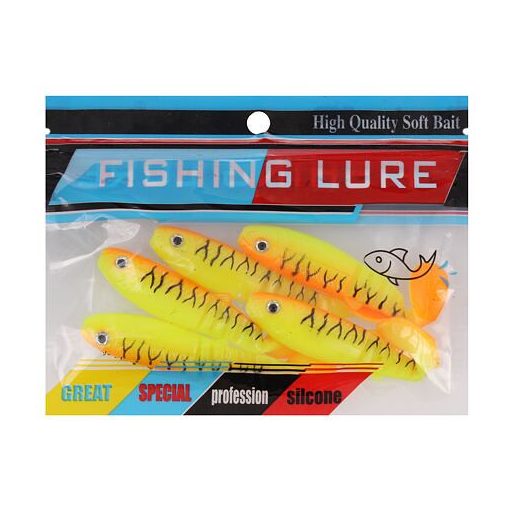 Gumicsalik 13 horgász gumicsalik 5 db-os csomagolás 1 szett