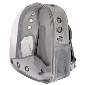   Állatzsák Átlátszó kisállat hátizsák szürke csomagolásban 1 db
