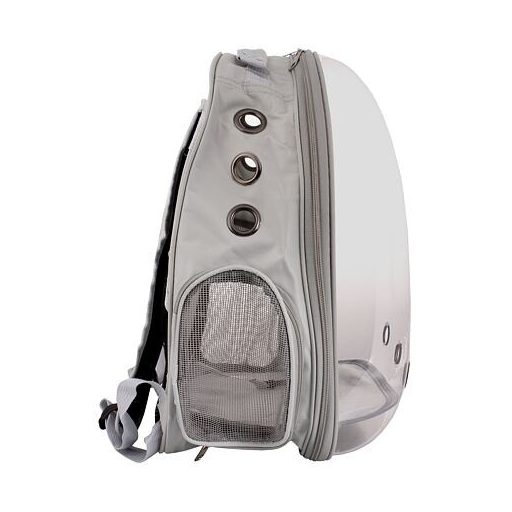 Állatzsák Átlátszó kisállat hátizsák szürke csomagolásban 1 db