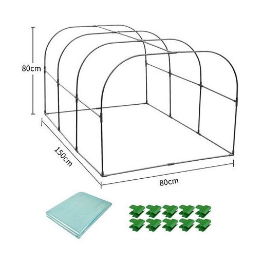 Növényfészer 8A termesztőalagút 150 x 80 x 80 cm csomagolás 1 szett