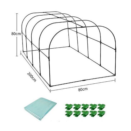 Növényfészer 8B termesztőalagút 200 x 80 x 80 cm csomagolás 1 szett