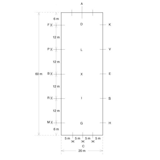 Dressage Arena 20 x 60 m packaging 1 set