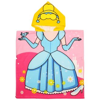 Princess poncho towel for kids packaging 1 pc