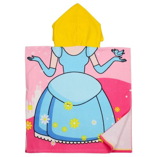 Princess poncho towel for kids packaging 1 pc