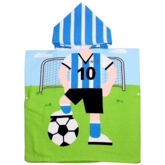 Football poncho towel for kids packaging 1 pc