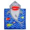 Shark poncho towel for kids packaging 1 pc