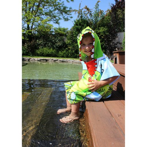 Dinosaur poncho towel for kids packaging 1 pc