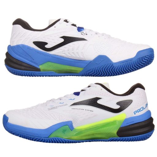 Roland Men 2402 Clay tennis shoes white-blue shoe size UK 7