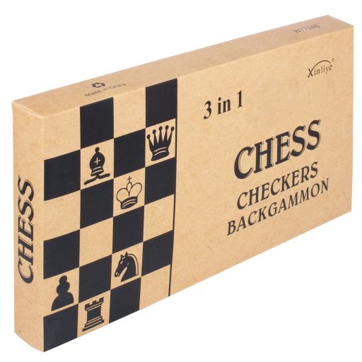 Exclusive 3v1 chess board set packaging 1 pc