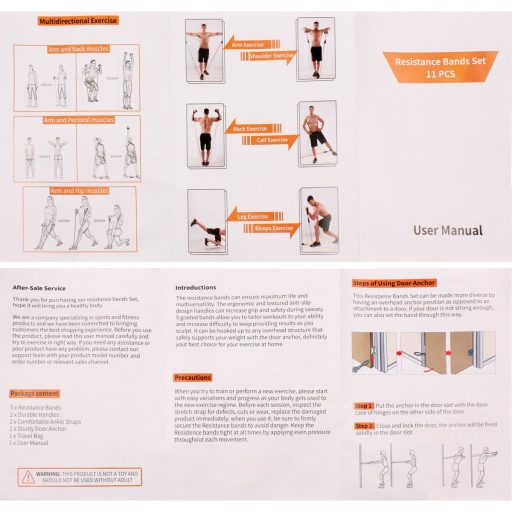 Resistance Band Set TPE resistance bands packaging 1 set