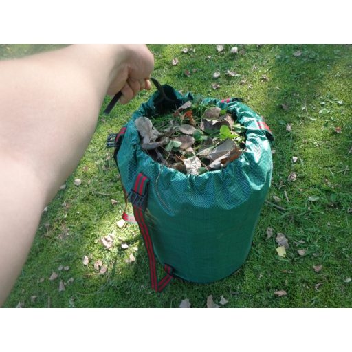Waste Bag Backpack 300 l garden bag with straps packaging 1 pc
