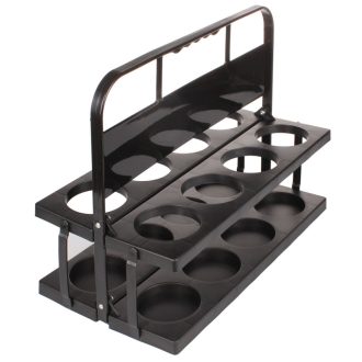 Holder 8 carrying rack for bottles black packaging 1 pc