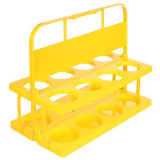 Holder 8 carrying rack for bottles yellow packaging 1 pc