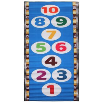 Blue jumping game floor mat packaging 1 pc