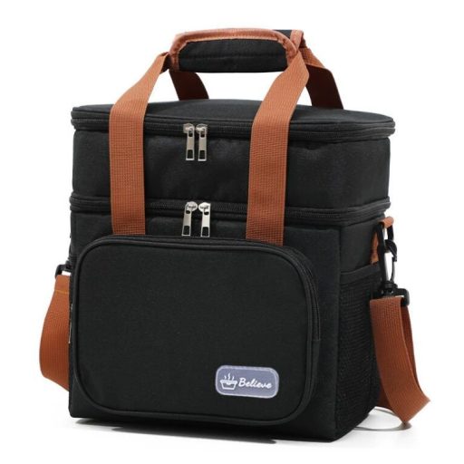 Camping cooler bag black packaging 1 pc