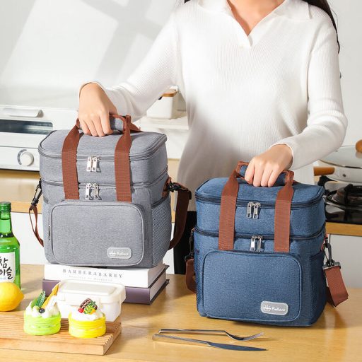 Camping cooler bag grey packaging 1 pc