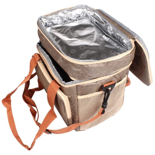 Camping cooler bag coffee brown packaging 1 pc