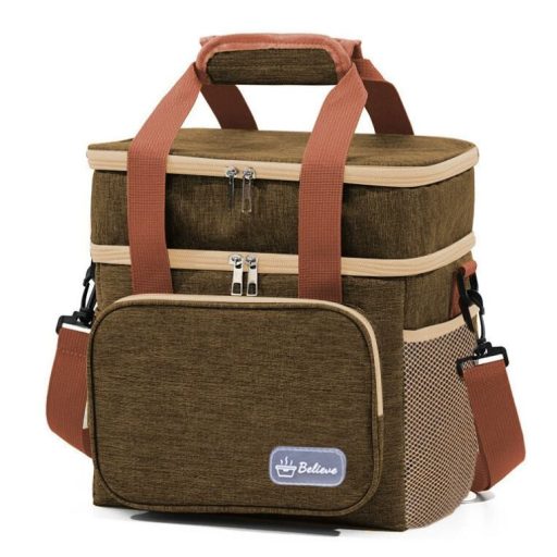Camping cooler bag coffee brown packaging 1 pc