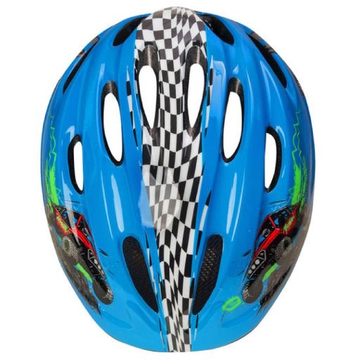 Rebel bike helmet for kids blue-red clothing size S-M