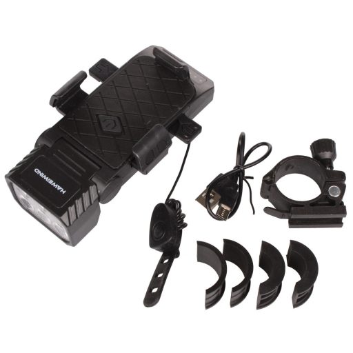 Luminio 4 in 1 phone holder with light and powerbank black packaging 1 pc