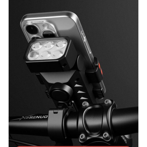 Luminio 4 in 1 phone holder with light and powerbank black packaging 1 pc