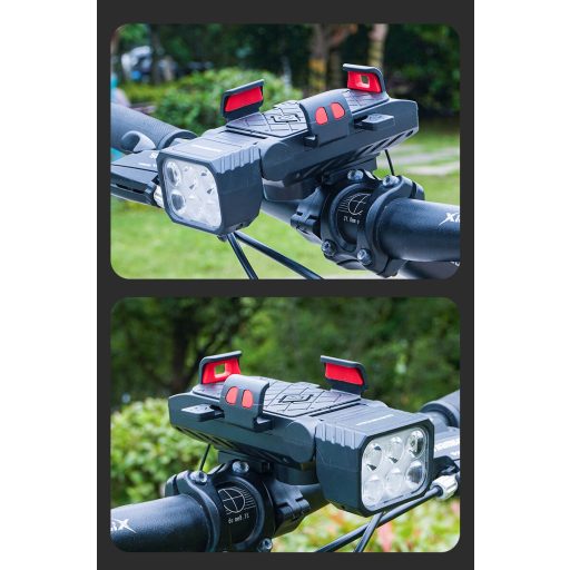Luminio 4 in 1 phone holder with light and powerbank black packaging 1 pc
