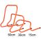 Classic plastic hurdler orange height/width 15 cm