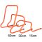 Classic plastic hurdler orange height/width 30 cm
