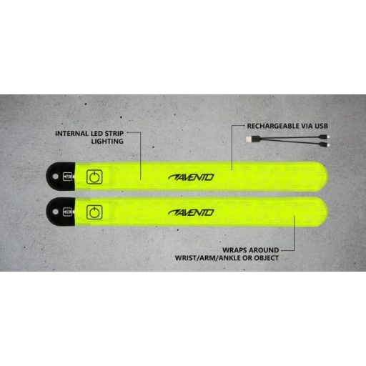 Avento  LED tölthető fényvisszaverő világító pánt