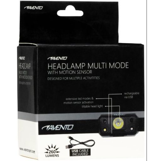 Avento fejlámpa mozgásérzékelővel