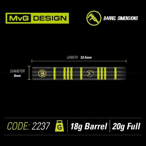 Winmau MvG Ambition Steel darts szett - 22 g