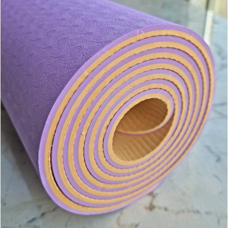 Yoga Mat , jóga matrac, TPE, 6mm, 2 színű, C22